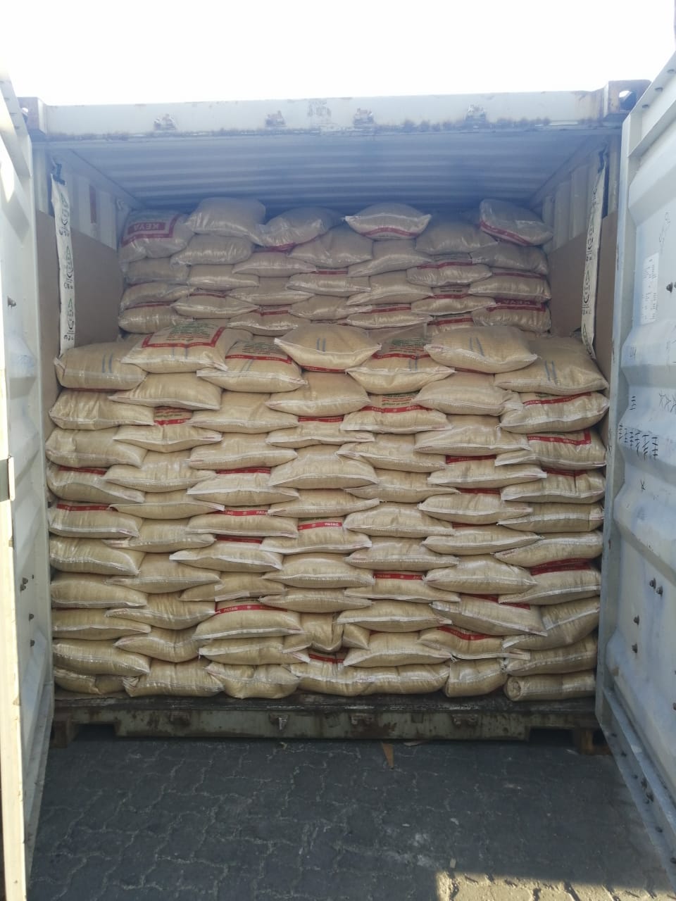 Bagged Grains and Agri Commodities in Container