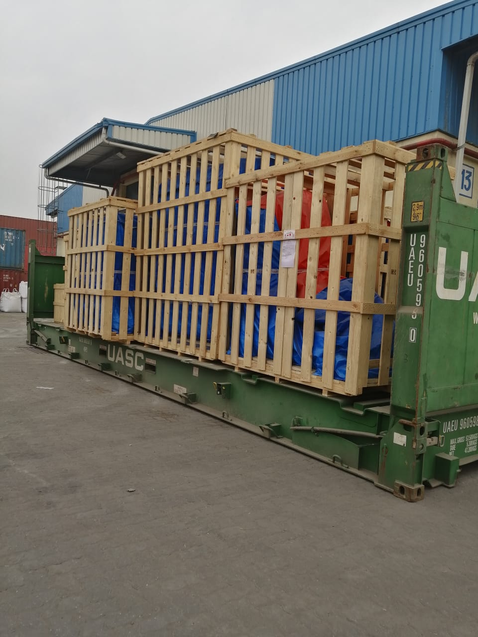 Oversized Industrial Assemblies on Flat Rack